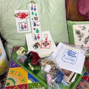 Christmas Needlepoint Lot
